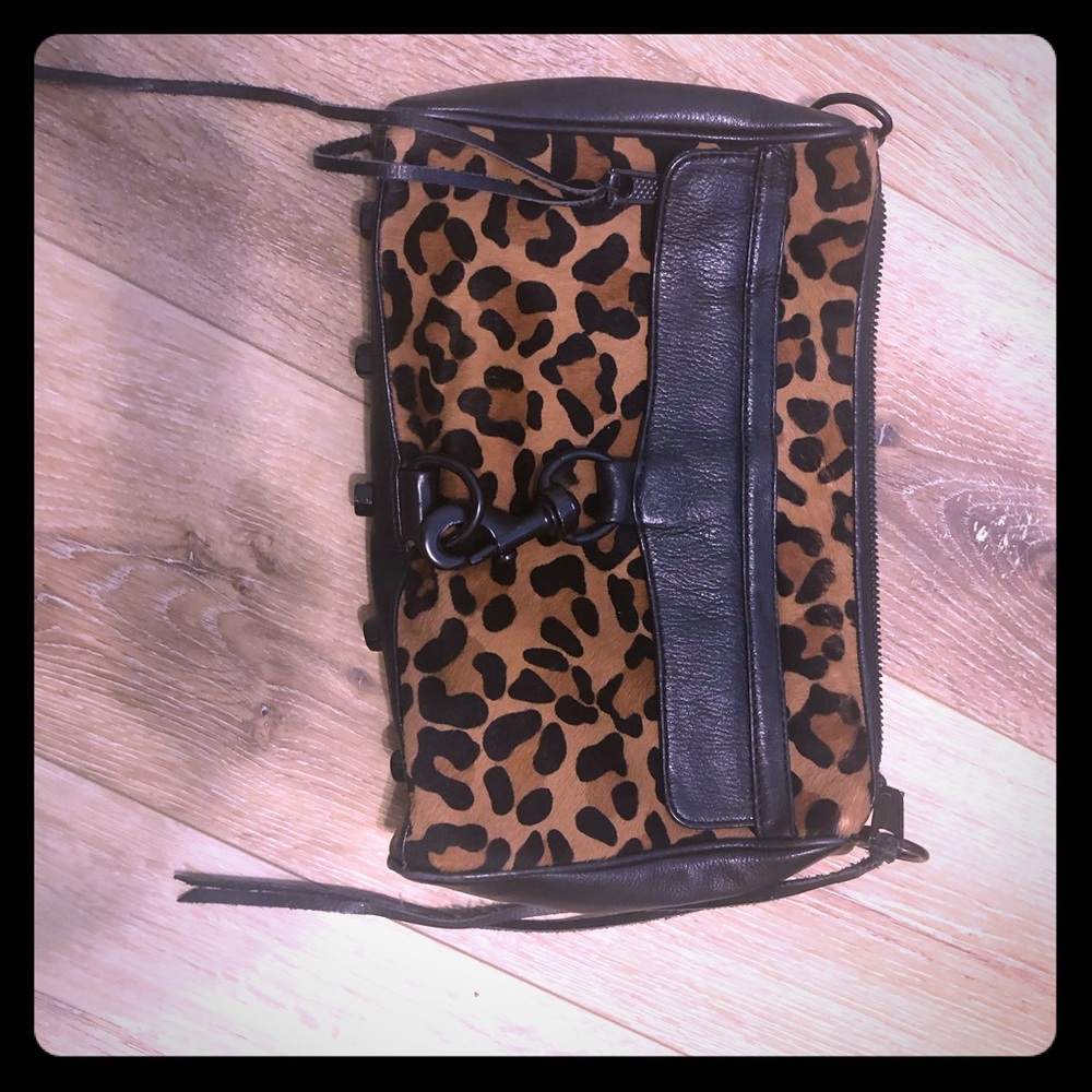 Rebecca minkoff MAC leopard clutch